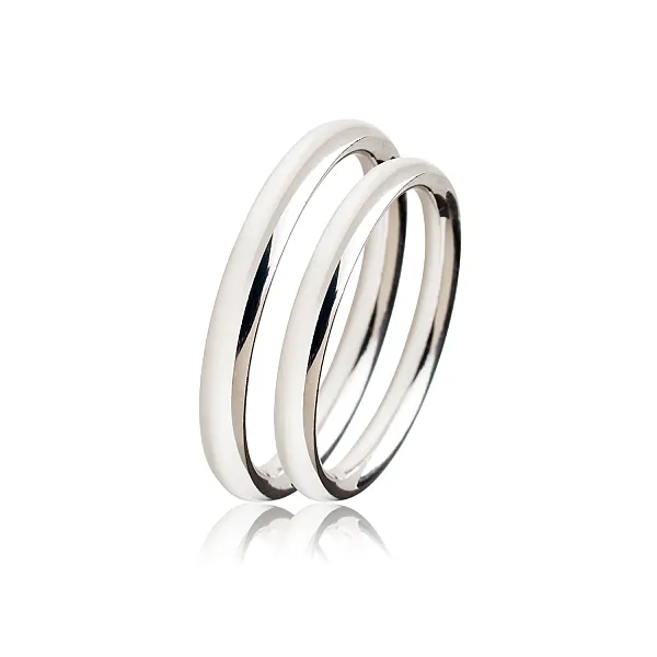 Λευκόχρυσες Βέρες Γάμου Κ9 SL04