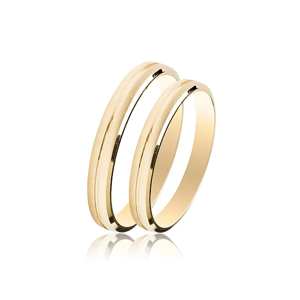 Χρυσές Βέρες Γάμου με Κεντρική Γραμμή Κ9 SL-14