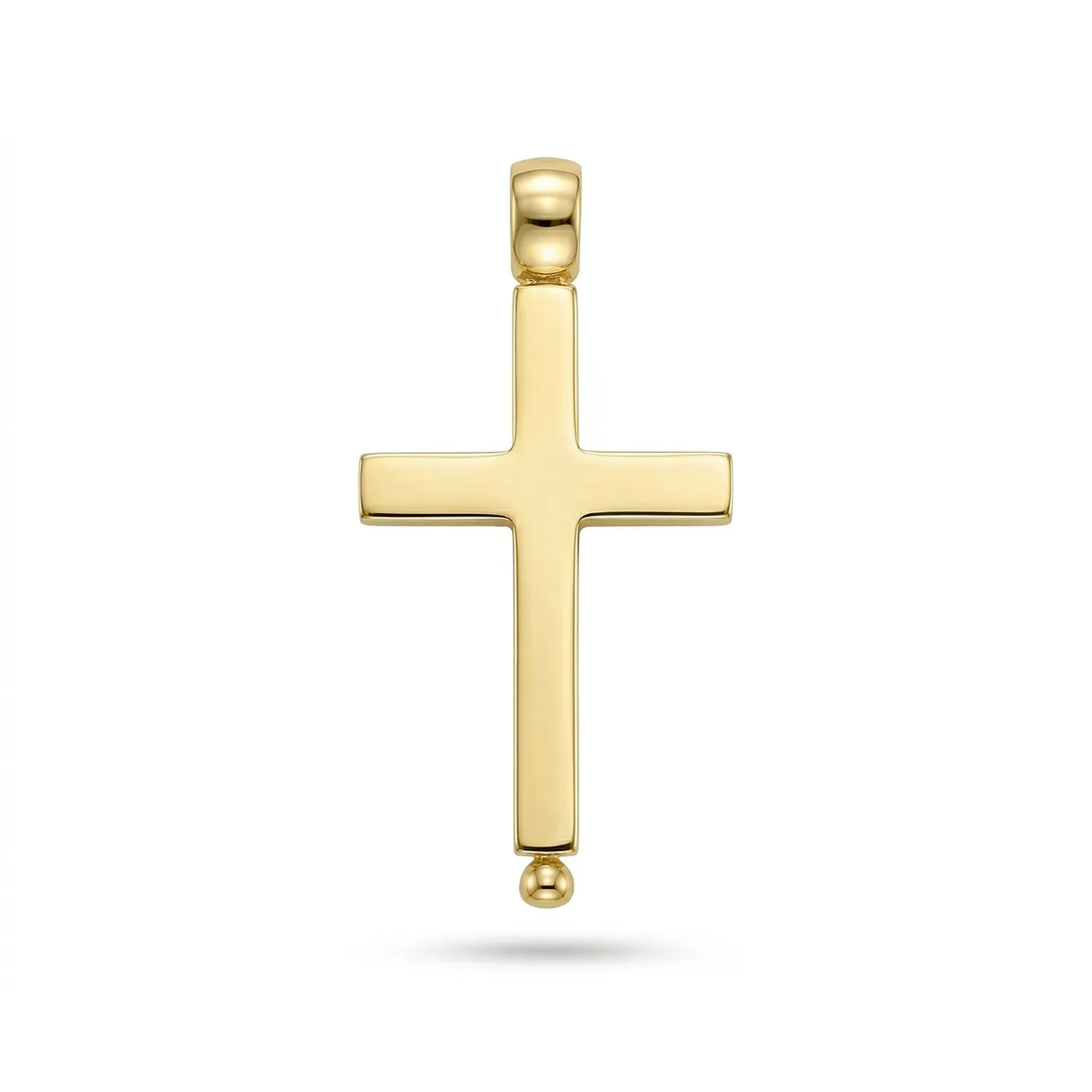 Χρυσός Βαπτιστικός Σταυρός Κ9 Minimal με Ανοιγόμενη Θήκη