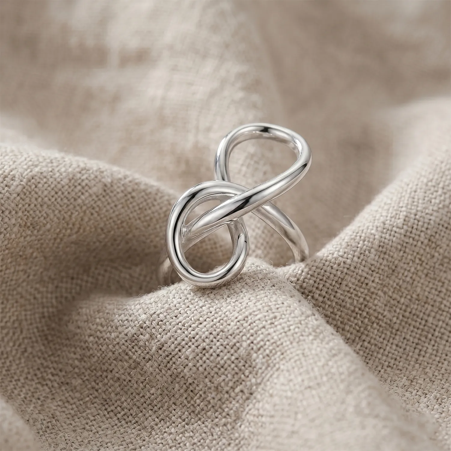 Δαχτυλίδι Stainless Steel "Infinity Knot" με Minimal Σχέδιο ST-0116