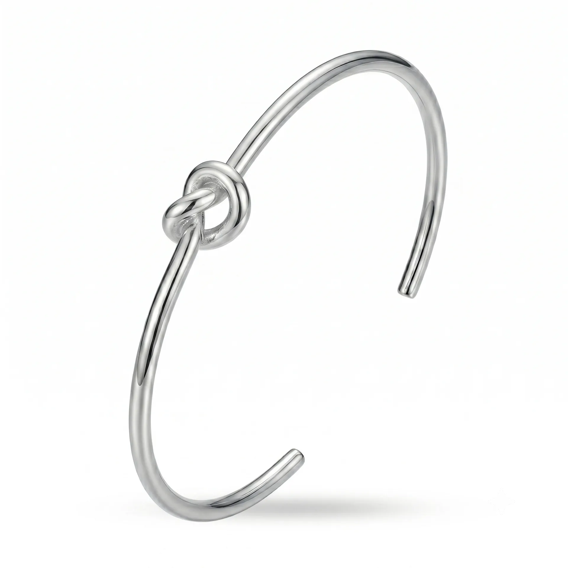 Χειροπέδα Stainless Steel "Love Knot" με Minimal Κόμπο