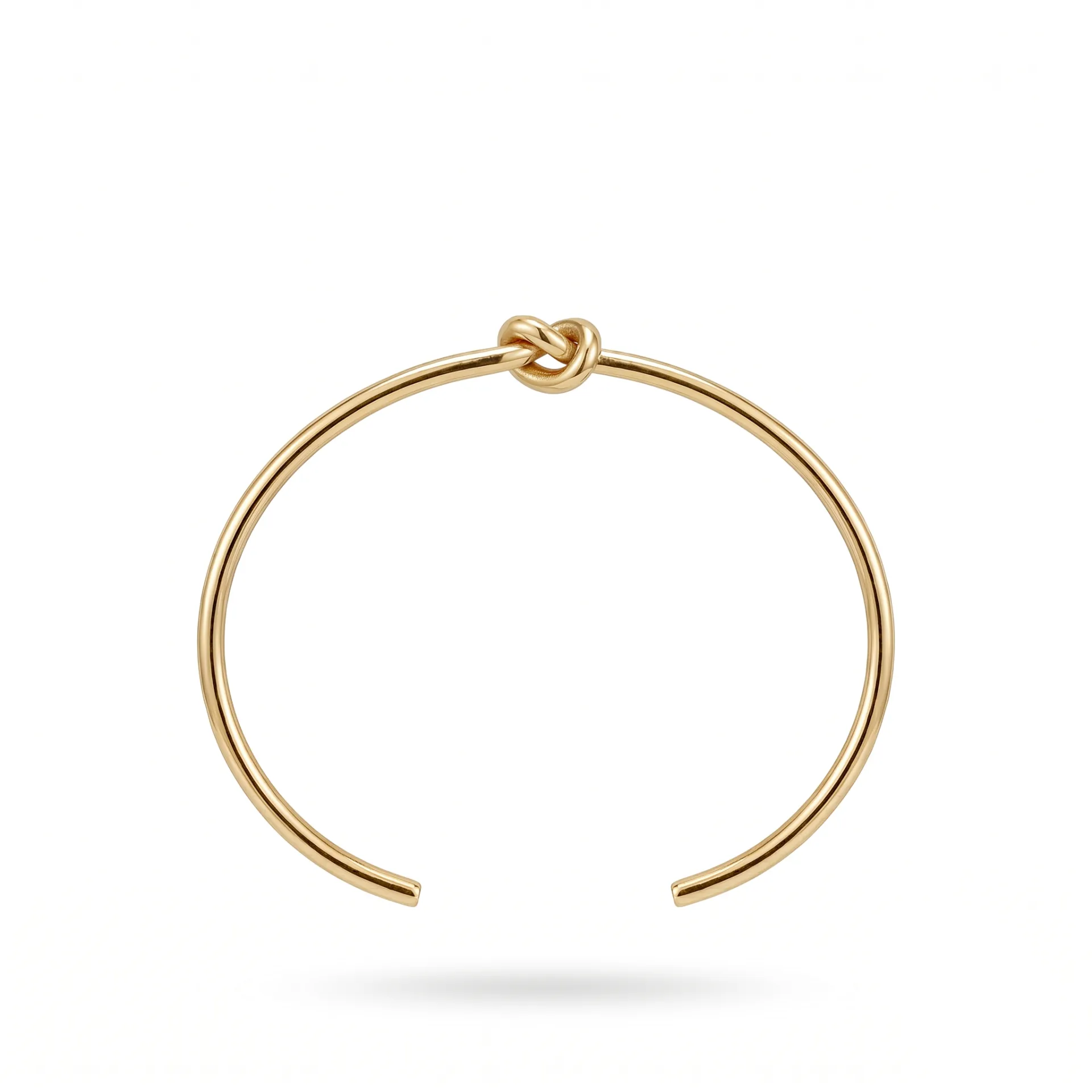 Χειροπέδα Stainless Steel "Golden Love Knot" με Minimal Κόμπο