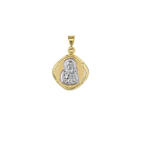 Δίχρωμο Χρυσό Φυλαχτό Κ9 Ανάγλυφο Διπλής Όψης Π-002D